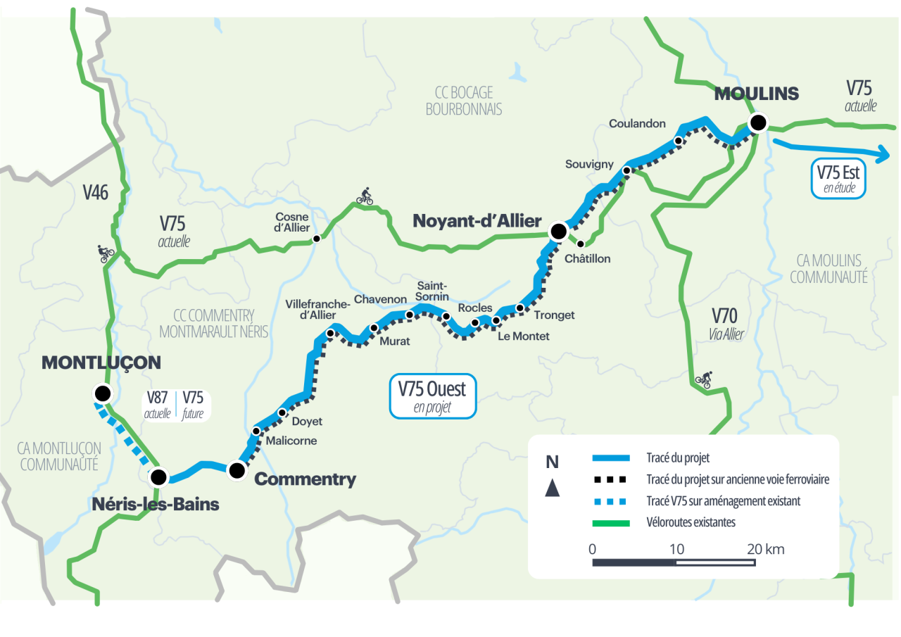 Image d'illustration pour : Un projet qui utilise 65km de l'ancienne emprise ferroviaire Moulins-Commentry !