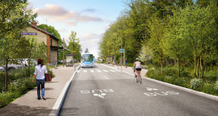 Image d'illustration pour : La Région confirme l’intérêt du projet de BHNS Trévoux-Lyon